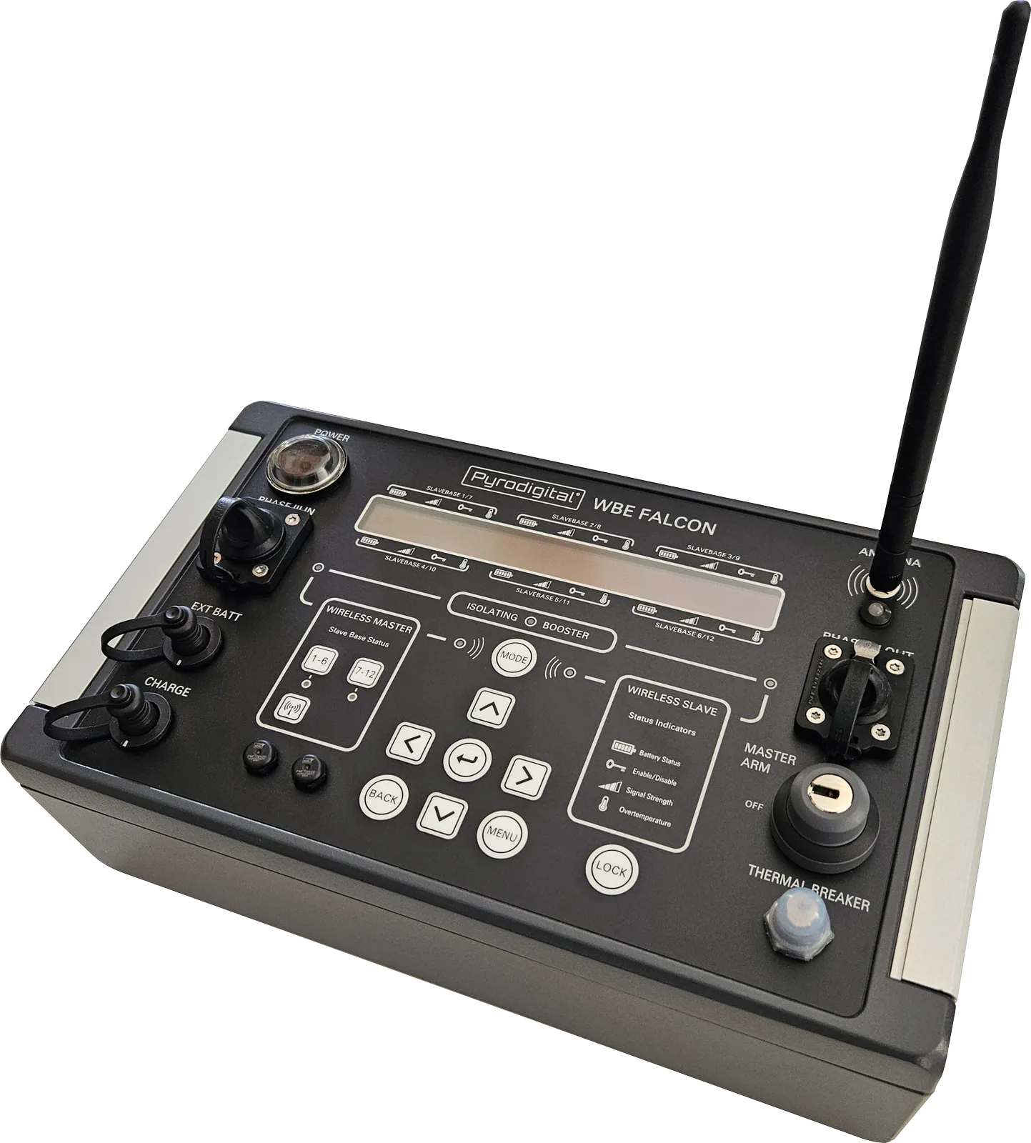 WB-E Falcon Wireless Base: WB-E Falcon with the antenna raised